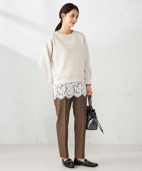 a.v.v(アーヴェヴェ)の「レースヘムタンクトップ(タンクトップ・レディース・アイボリー・40/38/36)」の6枚目の写真