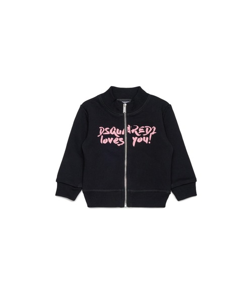 DSQUARED2(ディースクエアード)の「ベビー ジップアップスウェット DSQUARED KID(スウェット・キッズ・ブラック・36M/24M/18M)」の1枚目の写真