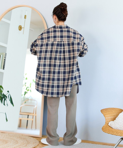 FREAK'S STORE（フリークスストア）の「限定展開　リブ フレア ニットパンツ（その他パンツ・レディース・ライトグレー/ダークブラウン/ベージュ/ブラック/ブルーグレー/ナチュラル/杢グレー・SMALL/MEDIUM）」の8枚目の写真