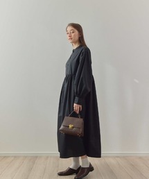 KALENO（カレノ）の「cotton gather shirt op（シャツワンピース）」