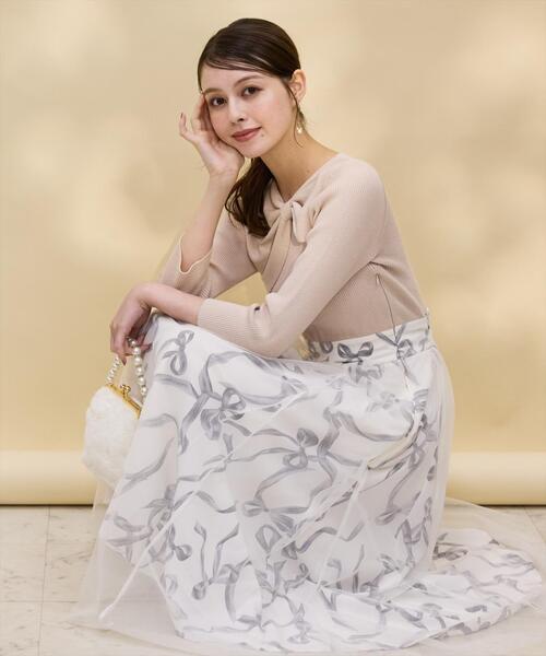 SWINGLE(スウィングル)の「リボンデコレーションドッキングワンピース(ワンピース・レディース・ピンク/オフホワイト/シルバー・FREE)」の18枚目の写真