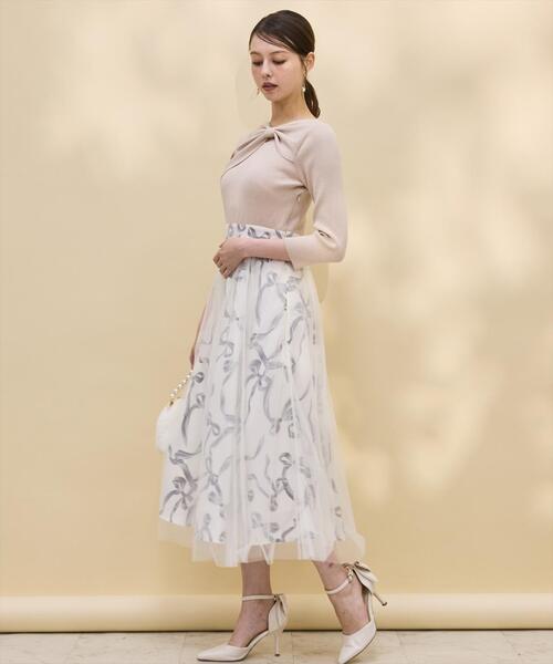 SWINGLE(スウィングル)の「リボンデコレーションドッキングワンピース(ワンピース・レディース・ピンク/オフホワイト/シルバー・FREE)」の15枚目の写真