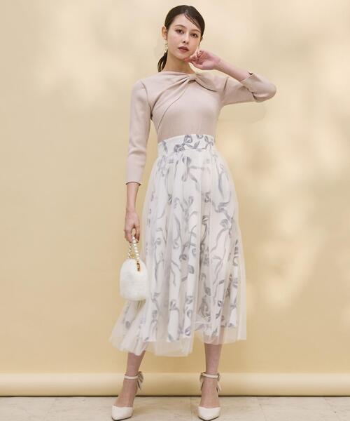 SWINGLE(スウィングル)の「リボンデコレーションドッキングワンピース(ワンピース・レディース・ピンク/オフホワイト/シルバー・FREE)」の14枚目の写真