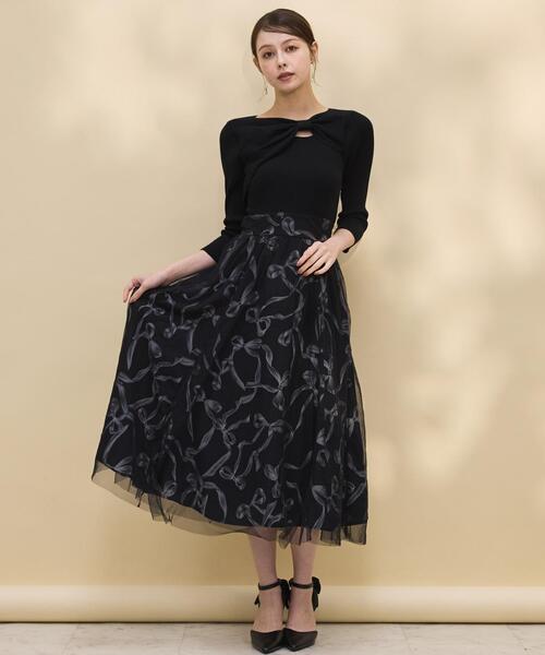 SWINGLE(スウィングル)の「リボンデコレーションドッキングワンピース(ワンピース・レディース・ピンク/オフホワイト/シルバー・FREE)」の11枚目の写真