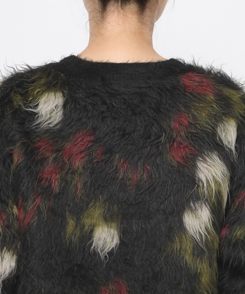 mysty woman（ミスティウーマン）の「フラワージャガードシャギーニット 603614（ニット/セーター・レディース・ブラック/アイボリー/ベージュ・FREE）」の15枚目の写真