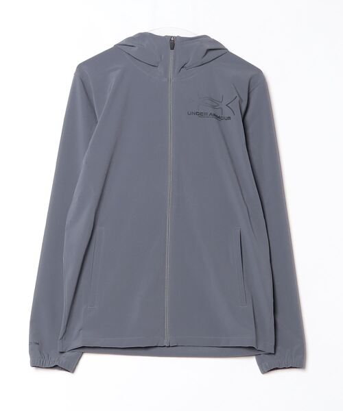 UNDER ARMOUR（アンダーアーマー）の「【別注】アンダーアーマー  UAウーブン ロゴ グラフィック ジャケット 限定コラボ（パーカー・メンズ・ブラック/ネイビー/グレー・S/M/L/LL/3L）」の3枚目の写真