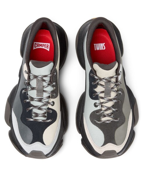 CAMPER（カンペール）の「[カンペール] TWINS / レザースニーカー（スニーカー・レディース・グレー・24.0cm/25.5cm/25.0cm/23.5cm/23.0cm/22.5cm）」の3枚目の写真