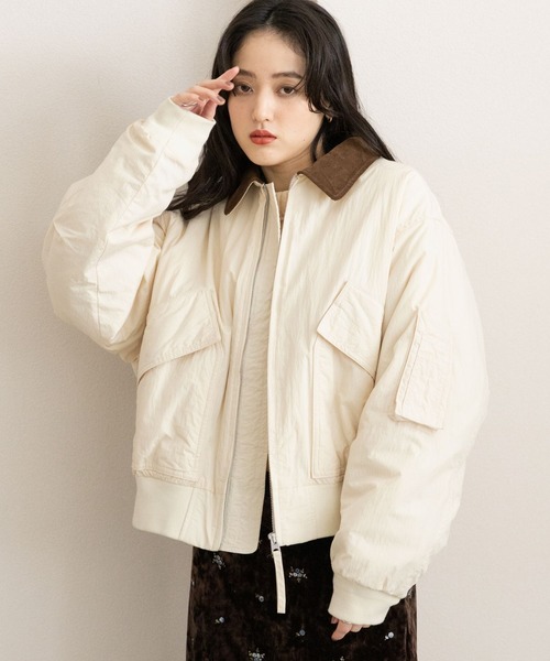 セール】選べるシルエット/中綿フライトジャケット（ブルゾン