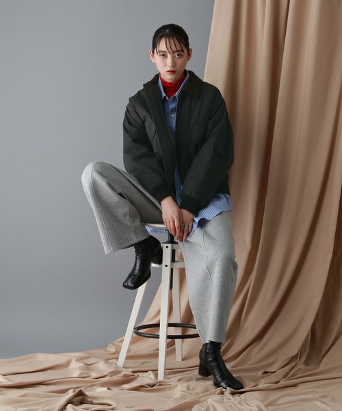 RAGEBLUE（レイジブルー）の「選べるシルエット/中綿フライトジャケット（ブルゾン・レディース・ホワイト/オリーブ/ブラック/ボルドー・LARGE/MEDIUM）」の14枚目の写真