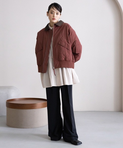 セール】選べるシルエット/中綿フライトジャケット（ブルゾン