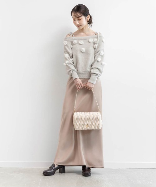 RANDA(ランダ)の「サテンマーメイドロングスカート(スカート・レディース・ピンク/クリーム/ブラック・0/1)」の15枚目の写真