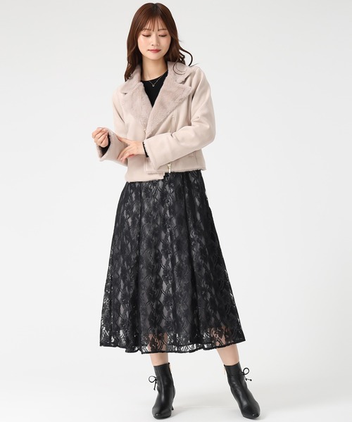 MISCH MASCH（ミッシュマッシュ）の「ファー付きスエードライダースジャケット（ライダースジャケット・レディース・アイボリー/ベージュ・S/M）」の17枚目の写真