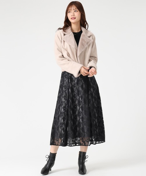 MISCH MASCH（ミッシュマッシュ）の「ファー付きスエードライダースジャケット（ライダースジャケット・レディース・アイボリー/ベージュ・S/M）」の15枚目の写真