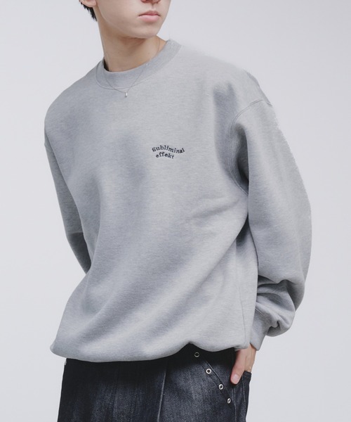 Adoon plain（アドーンプレーン）の「WAVE LOGO DRAECORD SWEAT / ウェーブロゴドローコード裏起毛スウェット（スウェット・メンズ・ライトグレー/ボルドー/ネイビー・MEDIUM/LARGE）」の2枚目の写真