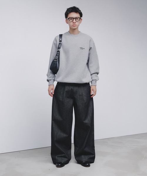 WAVE LOGO DRAECORD SWEAT / ウェーブロゴドローコード裏起毛