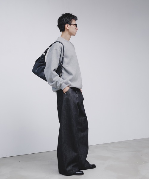 Adoon plain（アドーンプレーン）の「WAVE LOGO DRAECORD SWEAT / ウェーブロゴドローコード裏起毛スウェット（スウェット・メンズ・ライトグレー/ボルドー/ネイビー・MEDIUM/LARGE）」の18枚目の写真