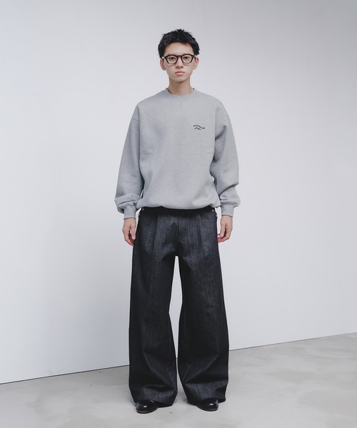 Adoon plain（アドーンプレーン）の「WAVE LOGO DRAECORD SWEAT / ウェーブロゴドローコード裏起毛スウェット（スウェット・メンズ・ライトグレー/ボルドー/ネイビー・MEDIUM/LARGE）」の19枚目の写真