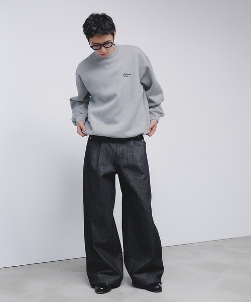 WAVE LOGO DRAECORD SWEAT / ウェーブロゴドローコード裏起毛