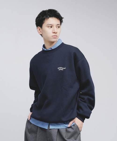 Adoon plain（アドーンプレーン）の「WAVE LOGO DRAECORD SWEAT / ウェーブロゴドローコード裏起毛スウェット（スウェット・メンズ・ライトグレー/ボルドー/ネイビー・MEDIUM/LARGE）」の5枚目の写真
