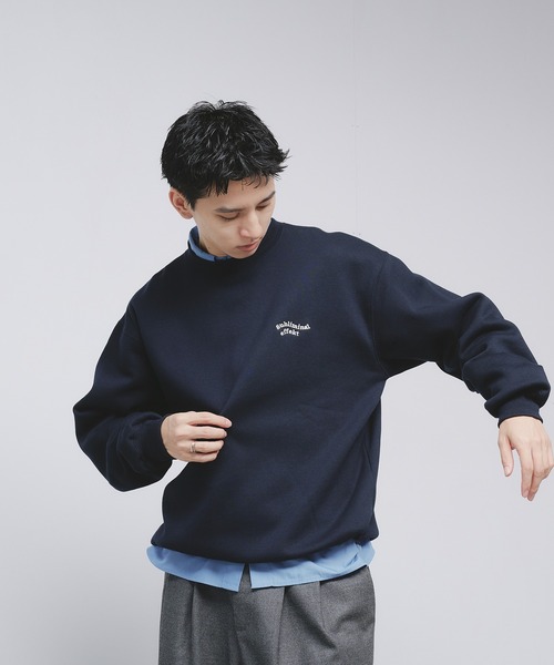 Adoon plain（アドーンプレーン）の「WAVE LOGO DRAECORD SWEAT / ウェーブロゴドローコード裏起毛スウェット（スウェット・メンズ・ライトグレー/ボルドー/ネイビー・MEDIUM/LARGE）」の6枚目の写真
