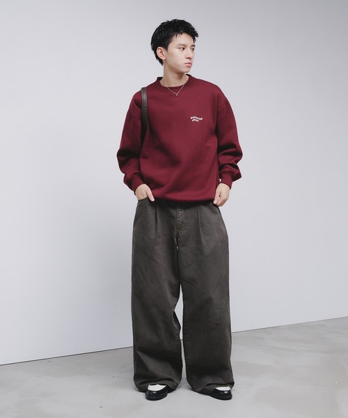 WAVE LOGO DRAECORD SWEAT / ウェーブロゴドローコード裏起毛