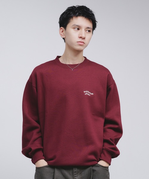 Adoon plain（アドーンプレーン）の「WAVE LOGO DRAECORD SWEAT / ウェーブロゴドローコード裏起毛スウェット（スウェット・メンズ・ライトグレー/ボルドー/ネイビー・MEDIUM/LARGE）」の12枚目の写真