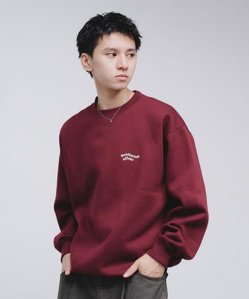 Adoon plain（アドーンプレーン）の「WAVE LOGO DRAECORD SWEAT / ウェーブロゴドローコード裏起毛スウェット（スウェット・メンズ・ライトグレー/ボルドー/ネイビー・MEDIUM/LARGE）」の14枚目の写真