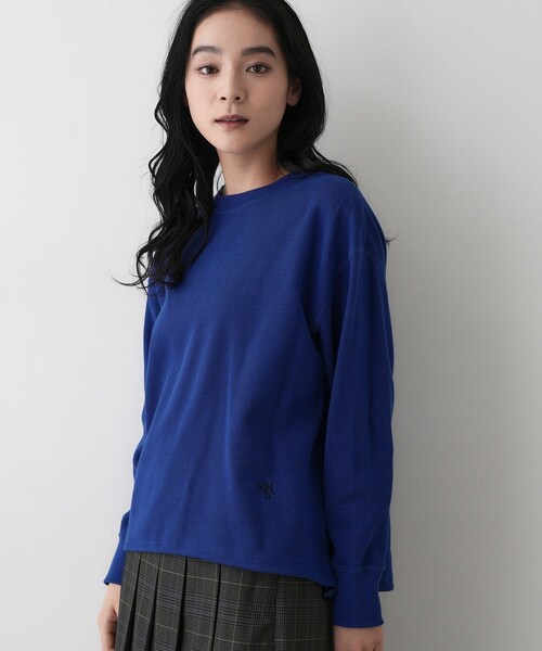Dessin(デッサン)の「【洗える】裾ドロスト付きカットソー(Tシャツ/カットソー・レディース・ナチュラル/ホワイト系/ブルー系その他・02/01/03)」の13枚目の写真