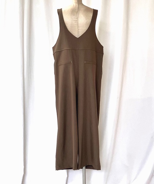 Q(キュー)の「ショルダーベルトサロペット(サロペット/オーバーオール・レディース・チャコールグレー/カーキブラウン・MEDIUM)」の17枚目の写真