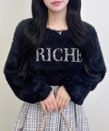 INGNI | パールビジューロゴフェザーニット(ニット/セーター)