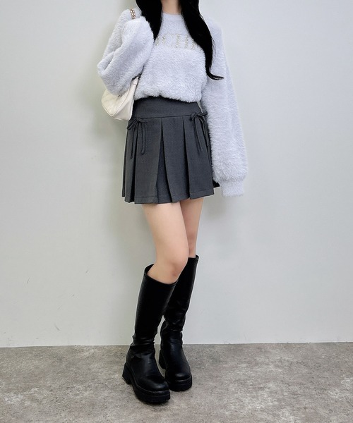 INGNI(イング)の「パールビジューロゴフェザーニット(ニット/セーター・レディース・ブラック/アイボリー/ピンク/ライトグレー/チャコールグレー・M)」の20枚目の写真