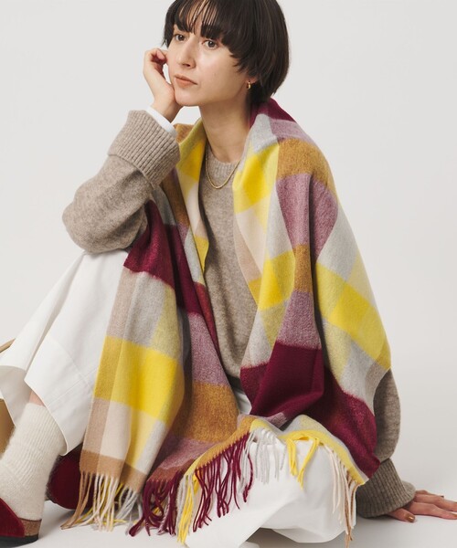 セール】【別注】＜elegancese＞カシミヤ チェック ストール（ストール