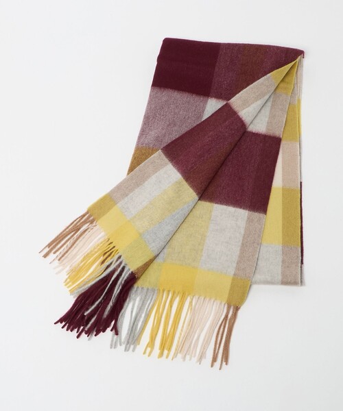 美品エレガンセーゼ3.7万円カシミヤチェックストールelegancese セール】【別注】＜elegancese＞カシミヤ チェック ストール（ストール