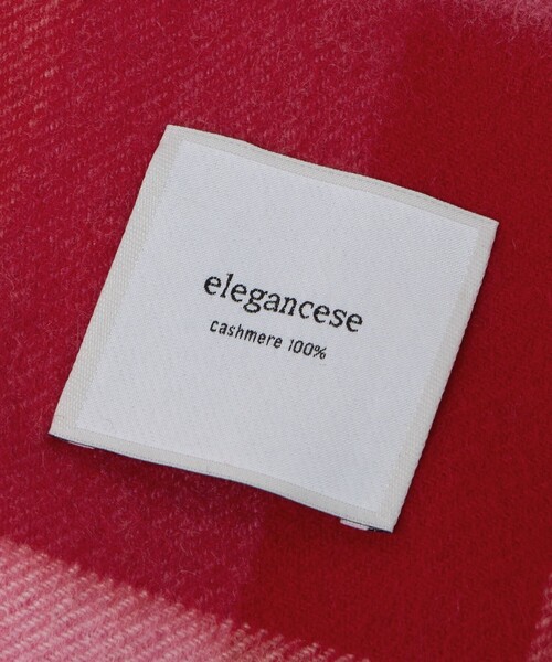 elegancese（エレガンセーゼ）の「【別注】＜elegancese＞カシミヤ チェック ストール（ストール/ショール・レディース・ケリーグリーン/イエロー/レッド・FREE）」の8枚目の写真