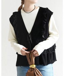 reca | ベロアフリルベスト(ベスト)