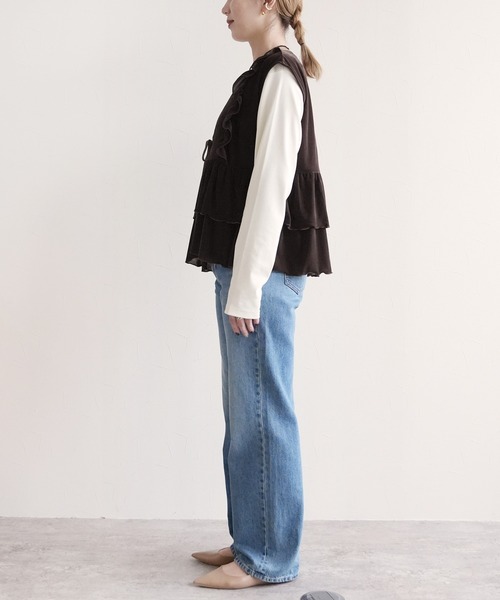 reca（レカ）の「ベロアフリルベスト（ベスト・レディース・ブラック/ブラウン・M）」の18枚目の写真