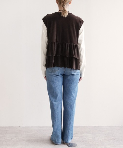 reca（レカ）の「ベロアフリルベスト（ベスト・レディース・ブラック/ブラウン・M）」の19枚目の写真