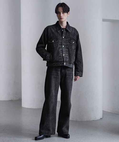 CLEL（クレイル）の「【CLEL】2nd. Design Trucker Denim Jacket / 2nd.デザイン トラッカーデニムジャケット【セットアップ対応】（デニムジャケット・メンズ・ブラック系/ブラック系1/ブルー/グレー・XS/S/M/L）」の17枚目の写真