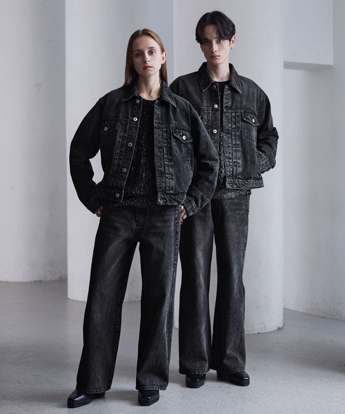 CLEL（クレイル）の「【CLEL】2nd. Design Trucker Denim Jacket / 2nd.デザイン トラッカーデニムジャケット【セットアップ対応】（デニムジャケット・メンズ・ブラック系/ブラック系1/ブルー/グレー・XS/S/M/L）」の21枚目の写真