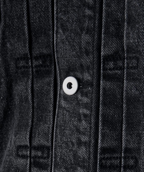 CLEL（クレイル）の「【CLEL】2nd. Design Trucker Denim Jacket / 2nd.デザイン トラッカーデニムジャケット【セットアップ対応】（デニムジャケット・メンズ・ブラック系/ブラック系1/ブルー/グレー・XS/S/M/L）」の10枚目の写真