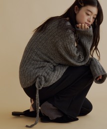 bita.（ビタ）の「ラメリリヤーン変形リブ サイドドロストニット（ニット/セーター）」