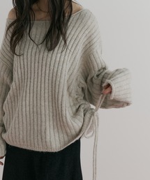 bita.（ビタ）の「ラメリリヤーン変形リブ サイドドロストニット（ニット/セーター）」