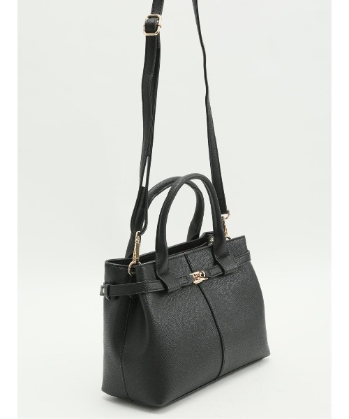 m.f.editorial（エムエフエディトリアル）の「【2WAY 鞄】m.f.エディトリアル レディース ベルトデザイン ハンドバッグ（ハンドバッグ・レディース・アイボリー/ブラック・FREE）」の14枚目の写真