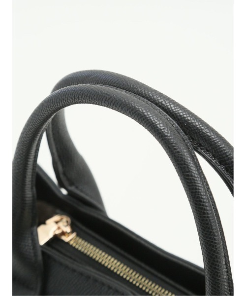 m.f.editorial（エムエフエディトリアル）の「【2WAY 鞄】m.f.エディトリアル レディース ベルトデザイン ハンドバッグ（ハンドバッグ・レディース・アイボリー/ブラック・FREE）」の12枚目の写真