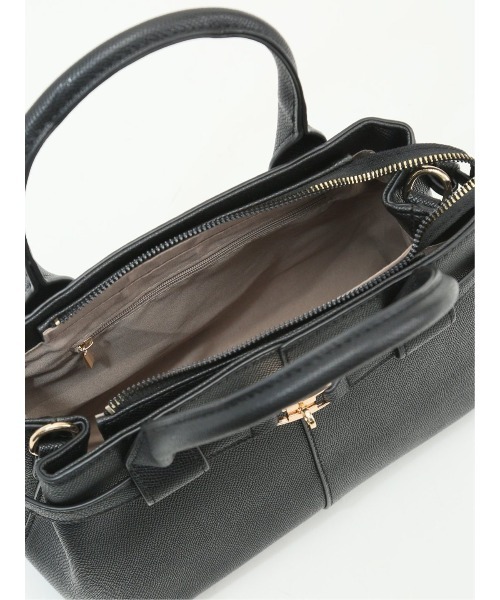 m.f.editorial（エムエフエディトリアル）の「【2WAY 鞄】m.f.エディトリアル レディース ベルトデザイン ハンドバッグ（ハンドバッグ・レディース・アイボリー/ブラック・FREE）」の8枚目の写真