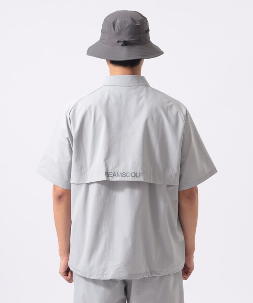BEAMS GOLF(ビームスゴルフ)の「ORANGE LABEL / ストレッチ ハーフジップ ショートスリーブ ピステ(撥水)(Tシャツ/カットソー・メンズ・ネイビー/ブラック/グレー・SMALL/X-LARGE/LARGE/MEDIUM)」の15枚目の写真
