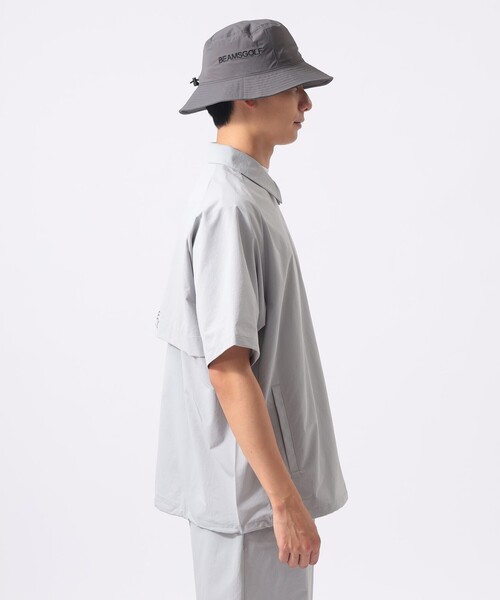BEAMS GOLF(ビームスゴルフ)の「ORANGE LABEL / ストレッチ ハーフジップ ショートスリーブ ピステ(撥水)(Tシャツ/カットソー・メンズ・ネイビー/ブラック/グレー・SMALL/X-LARGE/LARGE/MEDIUM)」の16枚目の写真