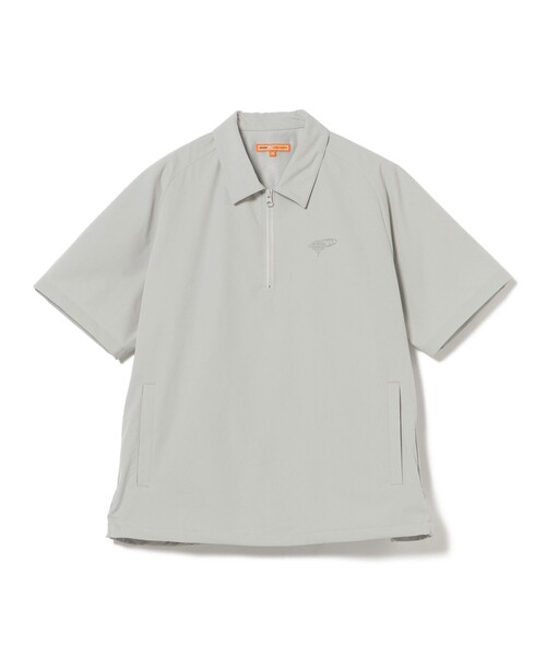 BEAMS GOLF(ビームスゴルフ)の「ORANGE LABEL / ストレッチ ハーフジップ ショートスリーブ ピステ(撥水)(Tシャツ/カットソー・メンズ・ネイビー/ブラック/グレー・SMALL/X-LARGE/LARGE/MEDIUM)」の17枚目の写真