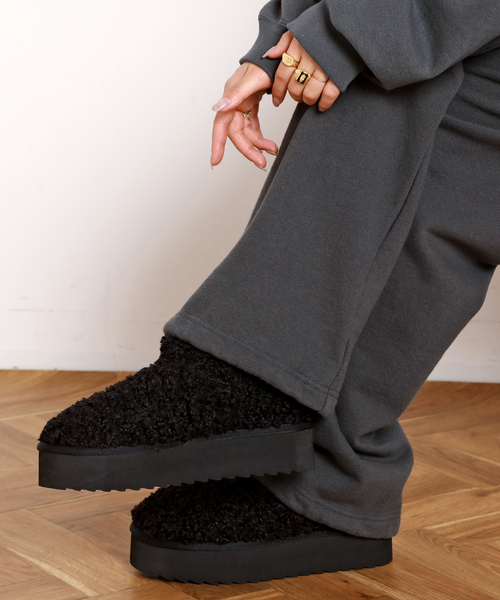 靴 COLORS OF CALIFORNIA curly fake fur boot COLORS OF CALIFORNIA】curly fake fur boot（ブーツ）｜COLORS OF