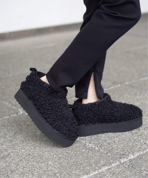 COLORS OF CALIFORNIA】curly fake fur boot（ブーツ）｜COLORS OF